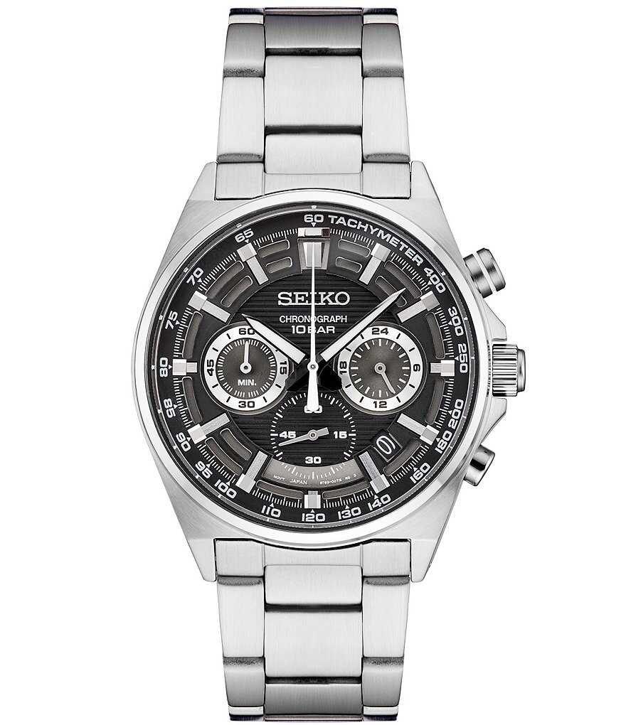 Мужские часы Seiko Essentials с кварцевым хронографом и браслетом из нержавеющей стали, серебро
Мужские часы Seiko Essentials с кварцевым хронографом и браслетом из нержавеющей стали, серебро