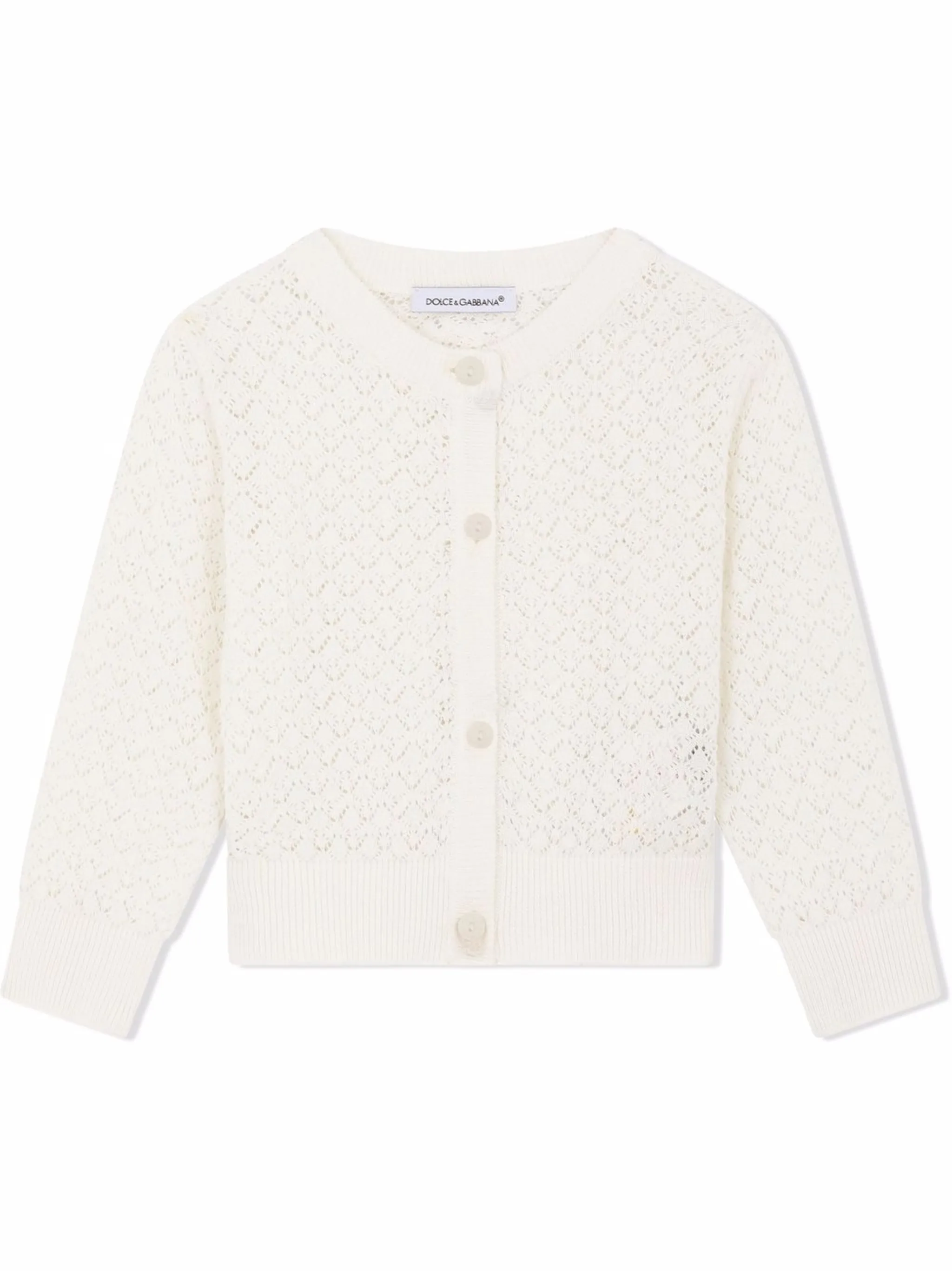 Кардиган с декоративной строчкой Dolce & Gabbana Kids, белый
Кардиган с декоративной строчкой Dolce & Gabbana Kids, белый