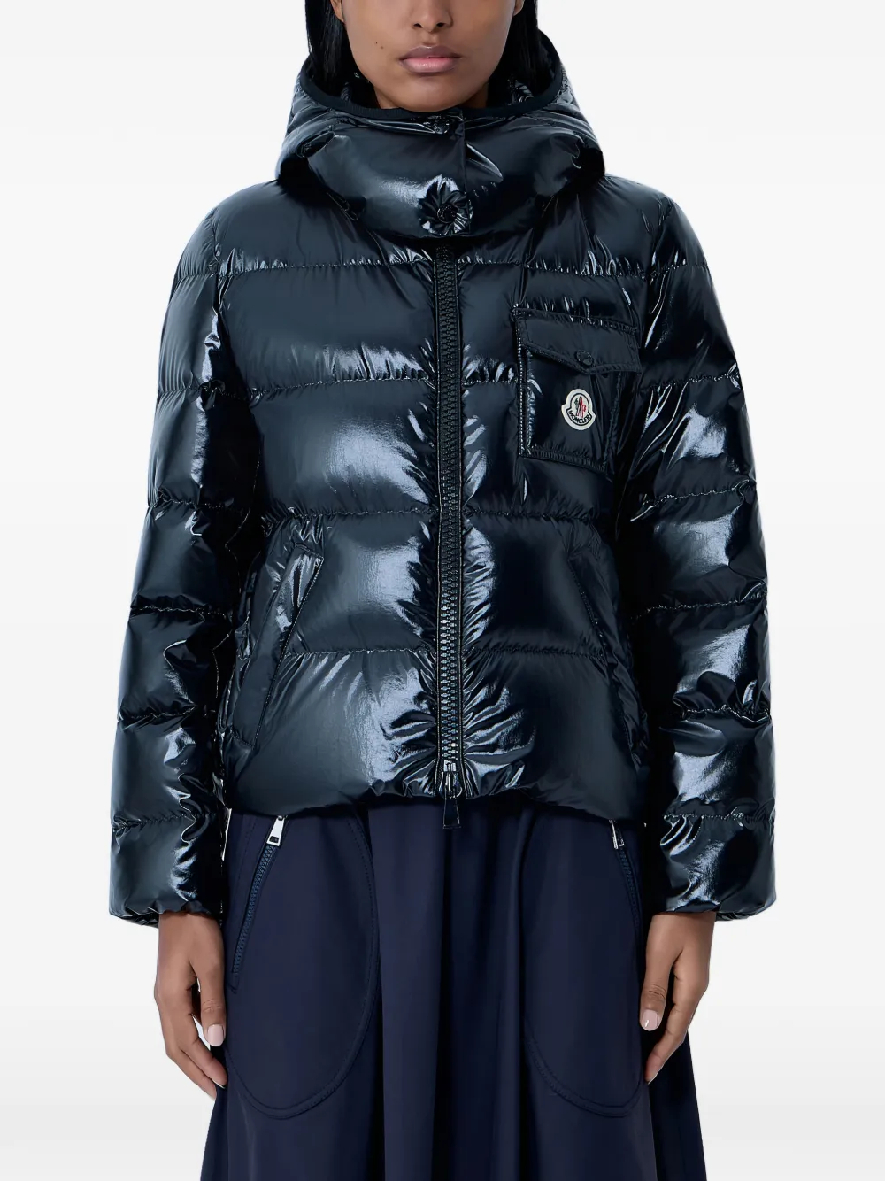 Стеганая пуховая куртка с капюшоном Andro Moncler, черный
Стеганая пуховая куртка с капюшоном Andro Moncler, черный