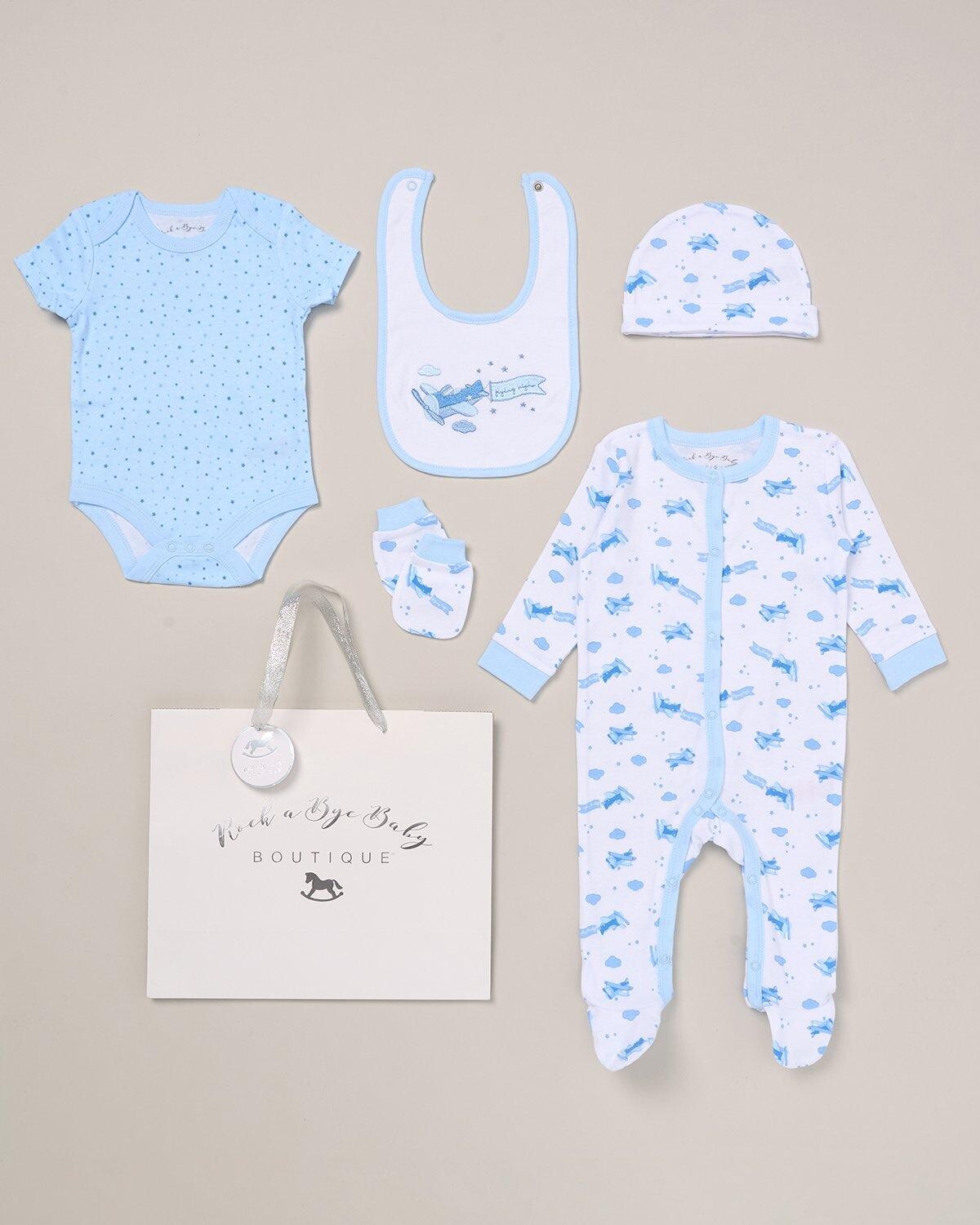 Подвесной подарочный набор из 5 предметов с принтом самолета Rock a Bye Baby, синий