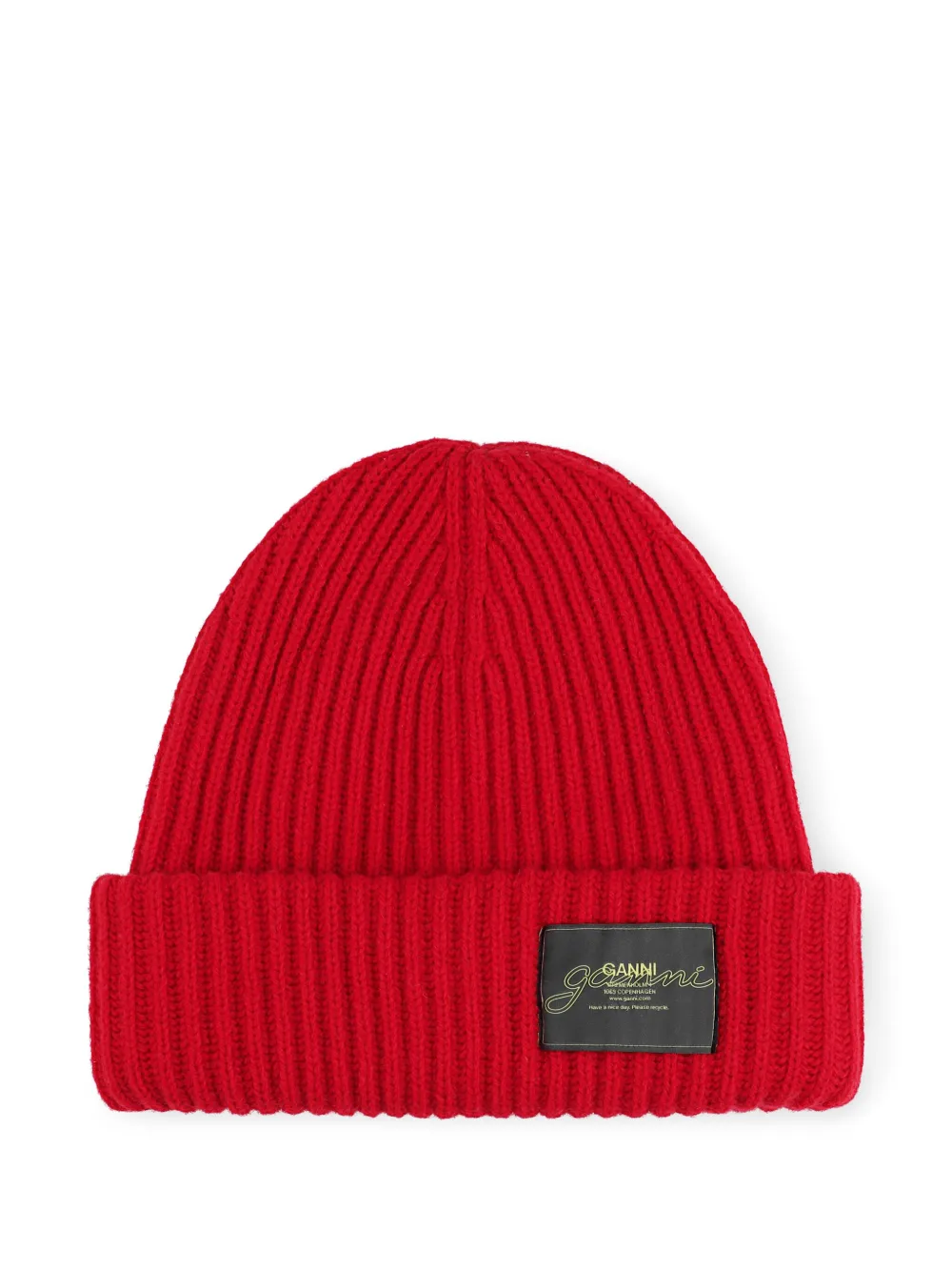 Шапка бини с нашивкой-логотипом GANNI, красный
Шапка бини с нашивкой-логотипом GANNI, красный