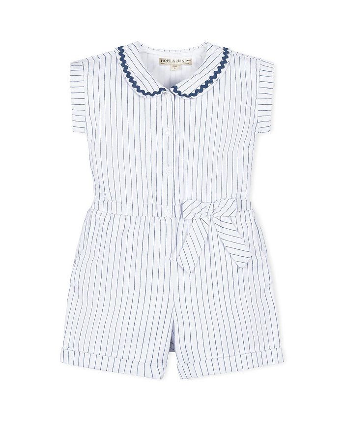 Детский льняной комбинезон с воротником Питер Пэн и застежкой на пуговицы - для девочек Hope & Henry, белый
Детский льняной комбинезон с воротником Питер Пэн и застежкой на пуговицы - для девочек Hope & Henry, белый