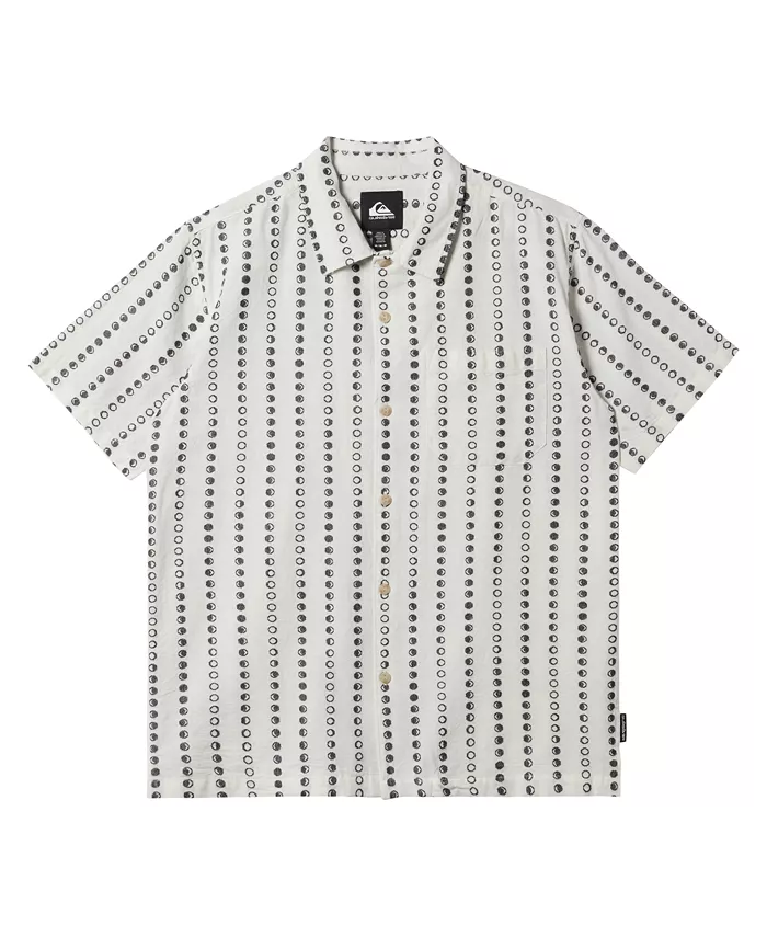 Мужская повседневная рубашка с коротким рукавом Lunar Phases Quiksilver, белый 
Мужская повседневная рубашка с коротким рукавом Lunar Phases Quiksilver, белый