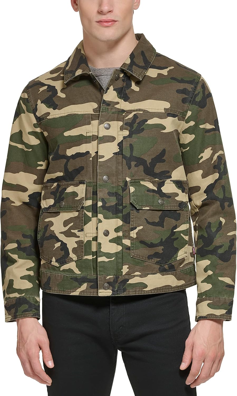 Мужская легкая куртка-рубашка Levi's для дальнобойщиков Levi's, Camo Cotton Canvas
Мужская легкая куртка-рубашка Levi's для дальнобойщиков Levi's, Camo Cotton Canvas