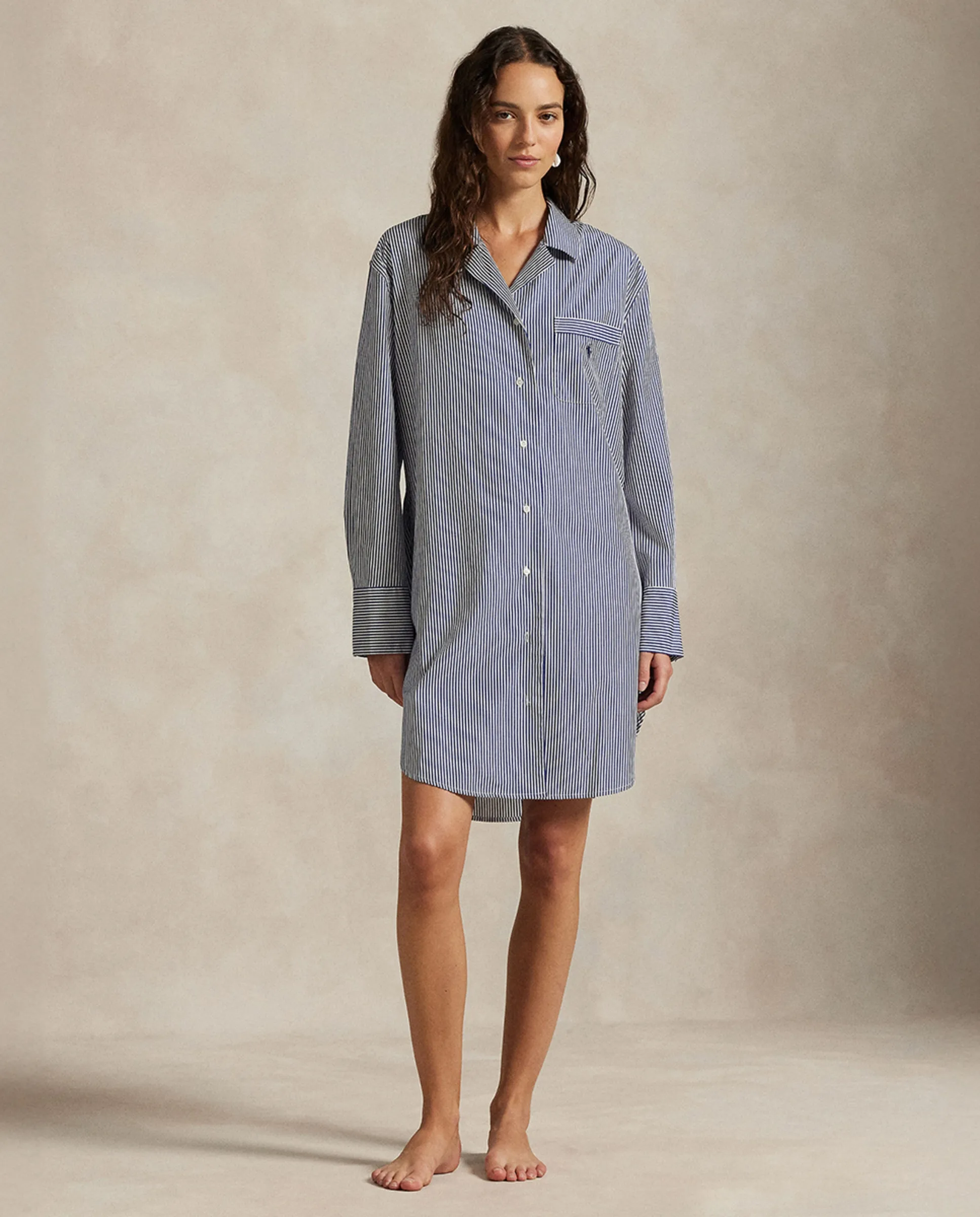 Женская ночная рубашка из поплина с длинными рукавами Polo Ralph Lauren, синий
Женская ночная рубашка из поплина с длинными рукавами Polo Ralph Lauren, синий