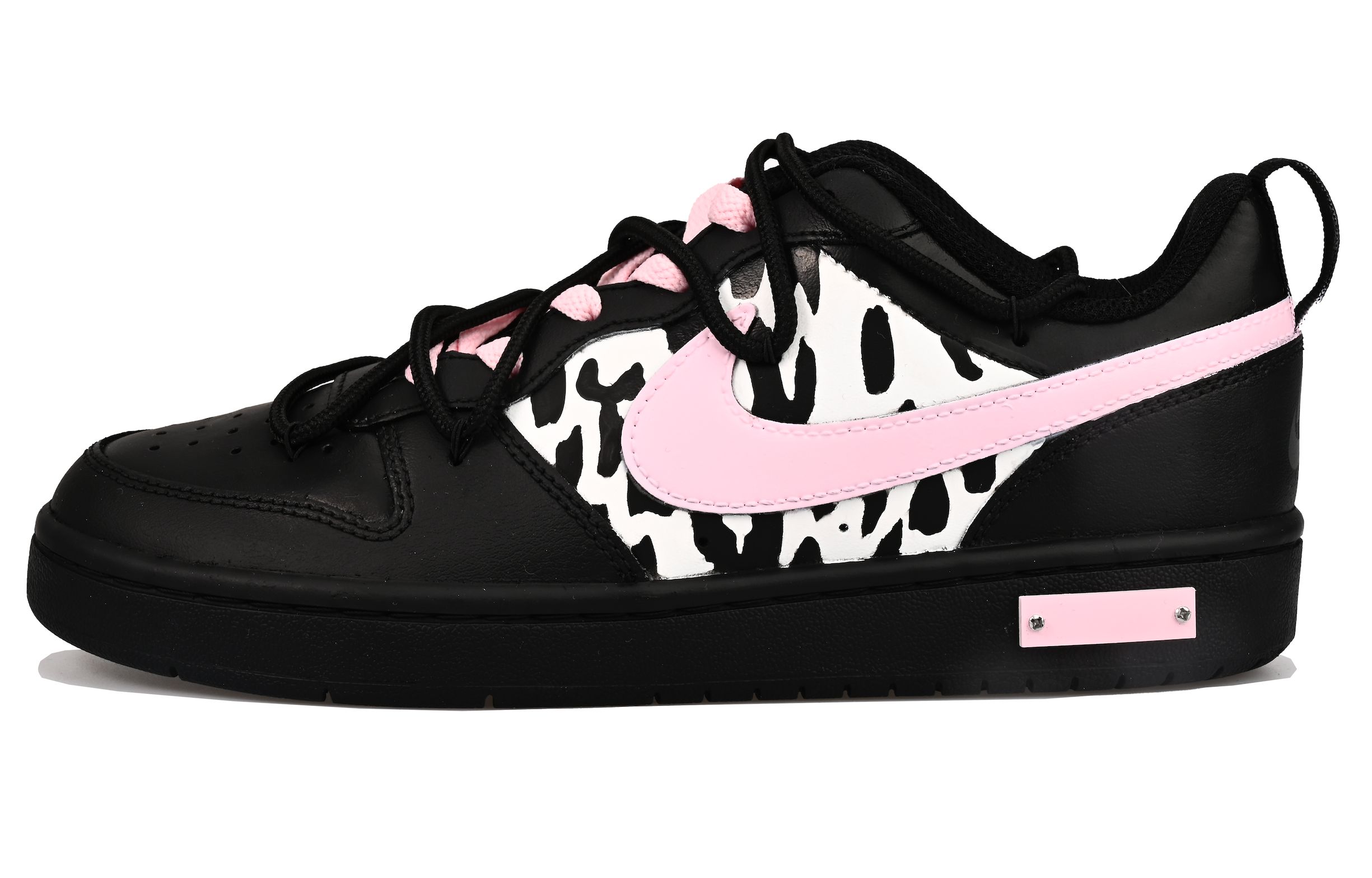 Nike Court Borough Leopard Print Slip Resistant Low top Kids' Skateboarding Shoes Black Pink Teenagers
Nike Court Borough Leopard Print Slip Resistant Low top Kids' Skateboarding Shoes Black Pink Teenagers