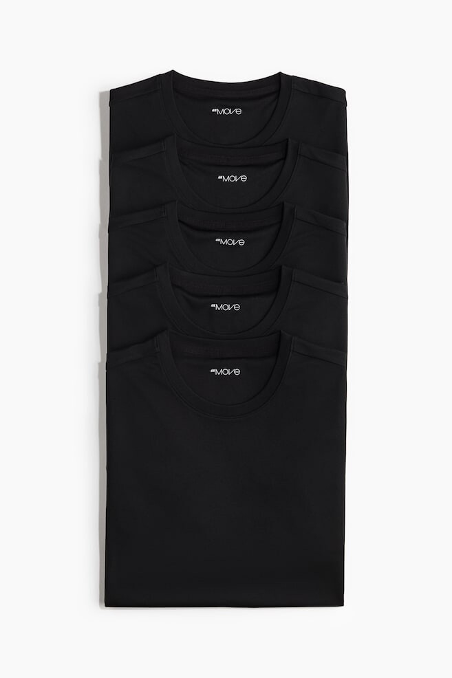 Набор из 5 спортивных рубашек из материала drymove стандартной посадки H&M, черный
Набор из 5 спортивных рубашек из материала drymove стандартной посадки H&M, черный