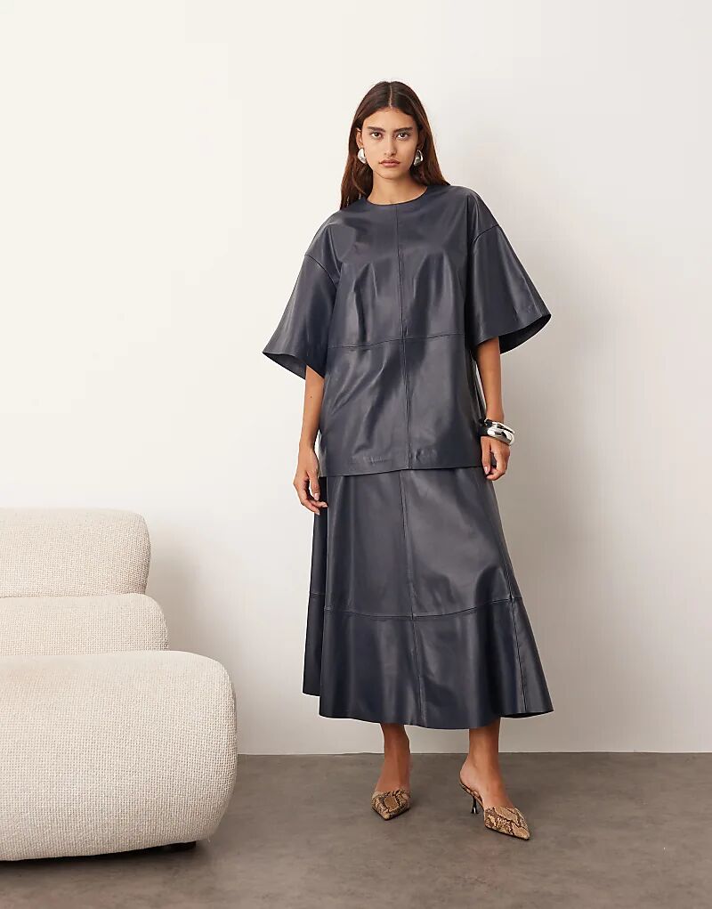 Юбка-солнце из кожи ARRANGE, цвет темно-синий
Юбка-солнце из кожи ARRANGE, цвет темно-синий