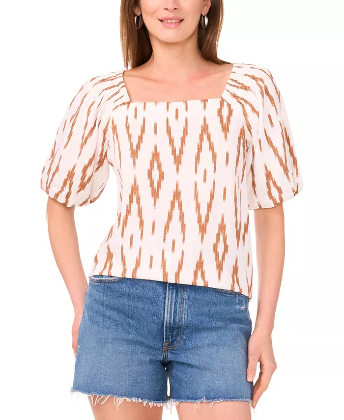 Женская блузка с квадратным вырезом и рукавами-фонариками Vince Camuto, коричневый/бежевый
Женская блузка с квадратным вырезом и рукавами-фонариками Vince Camuto, коричневый/бежевый