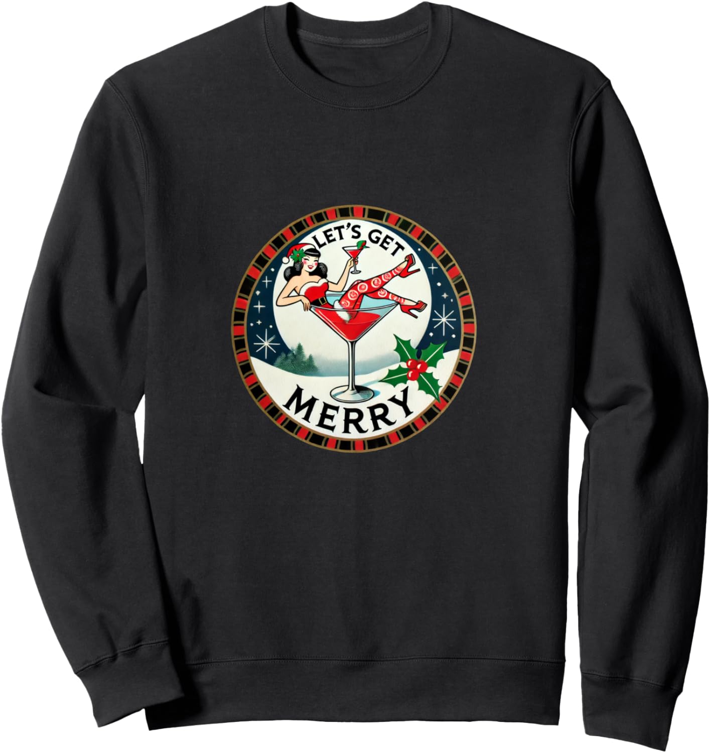 Толстовка с пин-ап принтом Pinups Christmas Snuggle, черный
Толстовка с пин-ап принтом Pinups Christmas Snuggle, черный