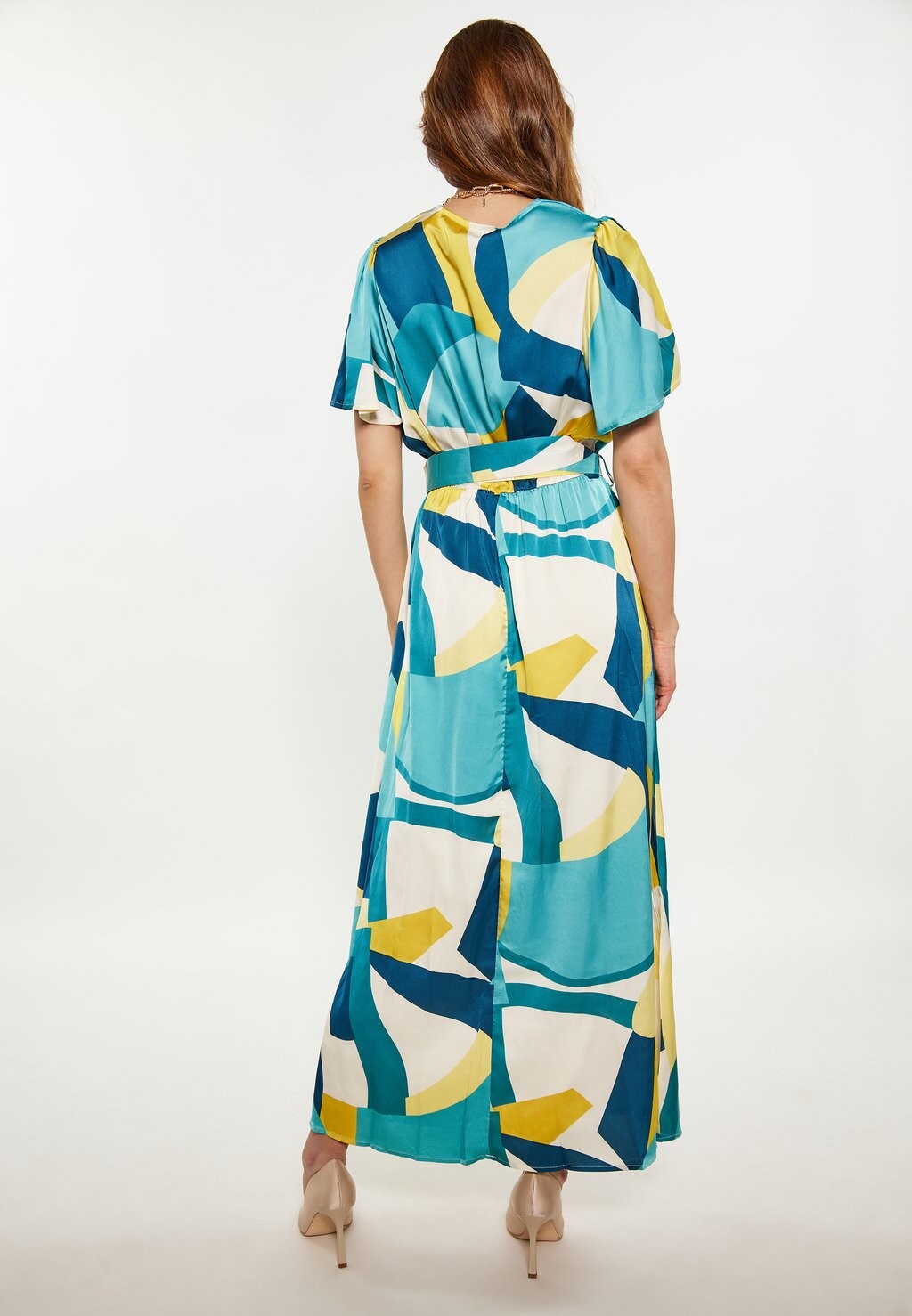 Платье макси faina, синее разноцветное
Платье макси faina, синее разноцветное