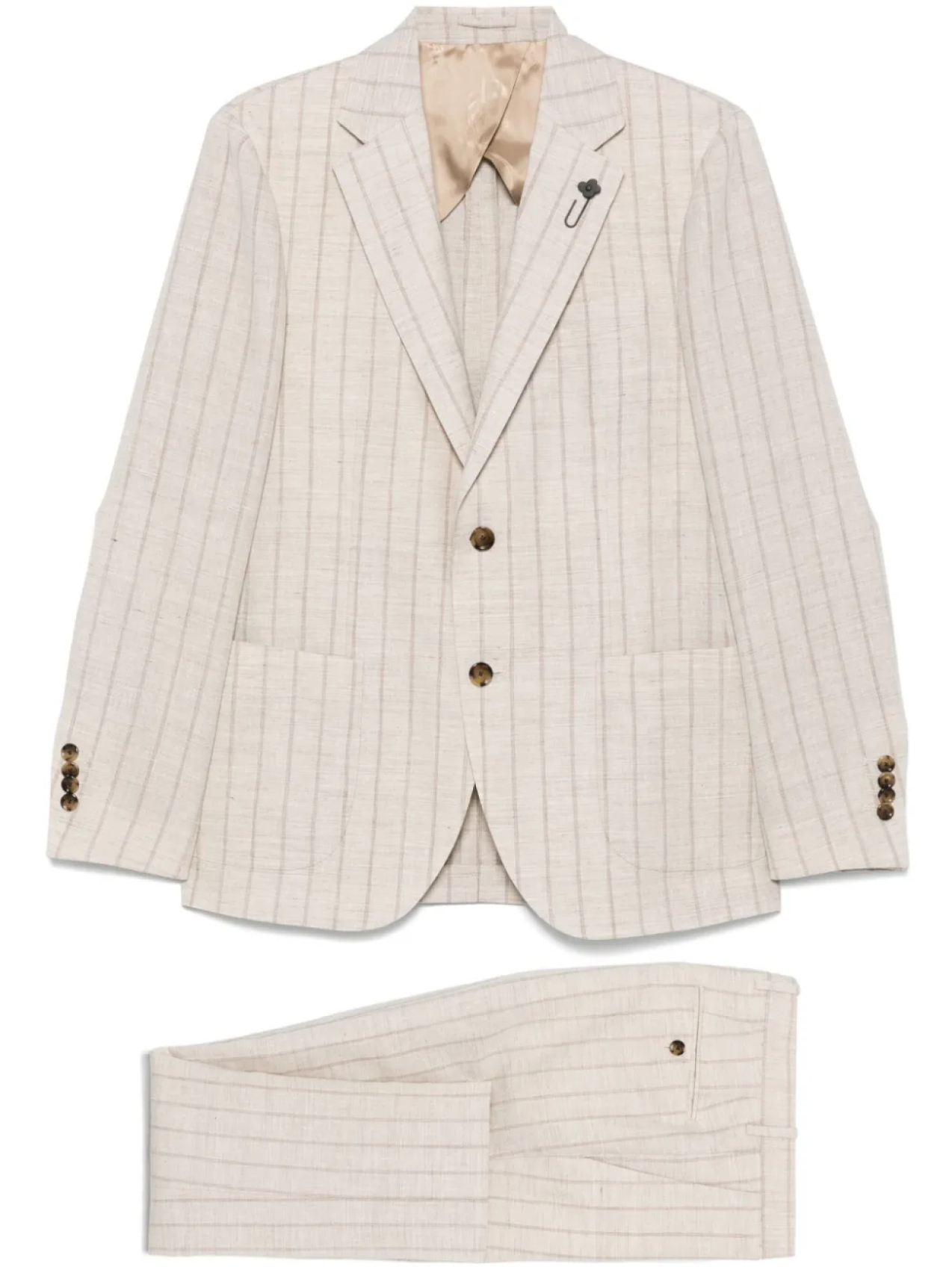 Lardini костюм в полоску, нейтральный
Lardini костюм в полоску, нейтральный