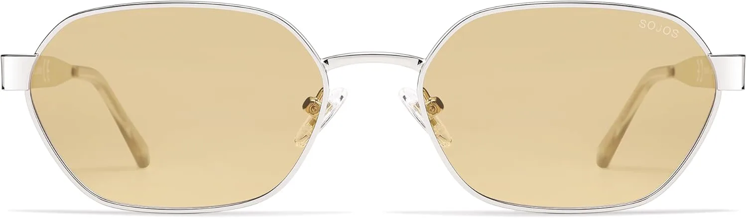 Модные поляризованные шестиугольные солнцезащитные очки SOJOS для женщин и мужчин, защита от УФ-излучения UV400, ретро-прямоугольные очки SJ1238, Silver/Light Brown
Модные поляризованные шестиугольные солнцезащитные очки SOJOS для женщин и мужчин, защита от УФ-излучения UV400, ретро-прямоугольные очки SJ1238, Silver/Light Brown