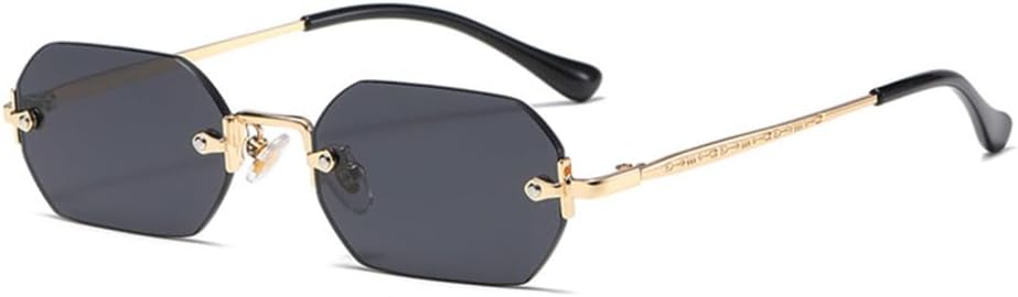 Солнцезащитные очки без оправы, прямоугольной формы, маленькие, мужские и женские, металлические, многоугольные, с защитой от УФ-излучения UV400, без оправы HDUBFY, Gold Black
Солнцезащитные очки без оправы, прямоугольной формы, маленькие, мужские и женские, металлические, многоугольные, с защитой от УФ-излучения UV400, без оправы HDUBFY, Gold Black