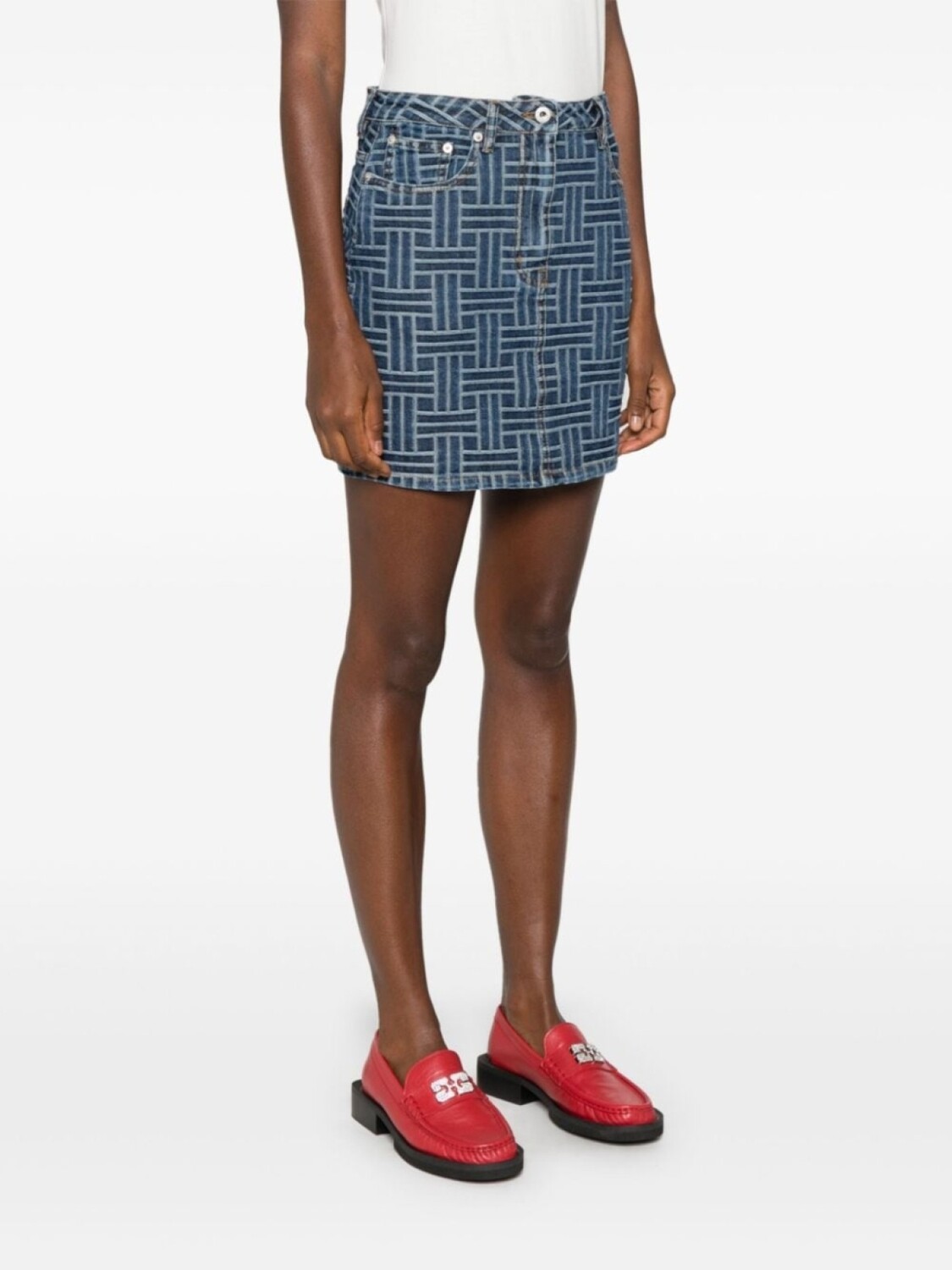 Kenzo мини-юбка из плетеной ткани, синий
Kenzo мини-юбка из плетеной ткани, синий