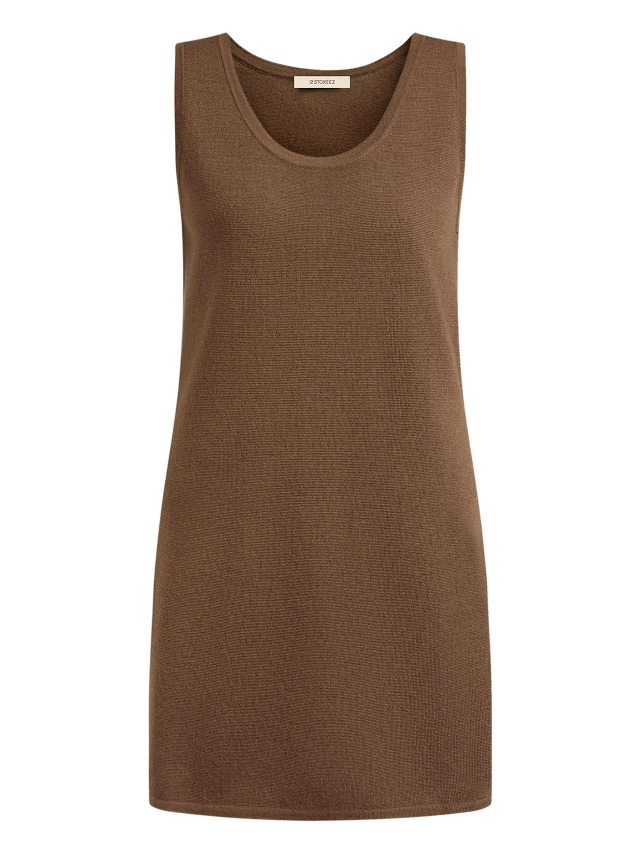 Платье мини с U-образным вырезом 12 Storeez, коричневый
Платье мини с U-образным вырезом 12 Storeez, коричневый