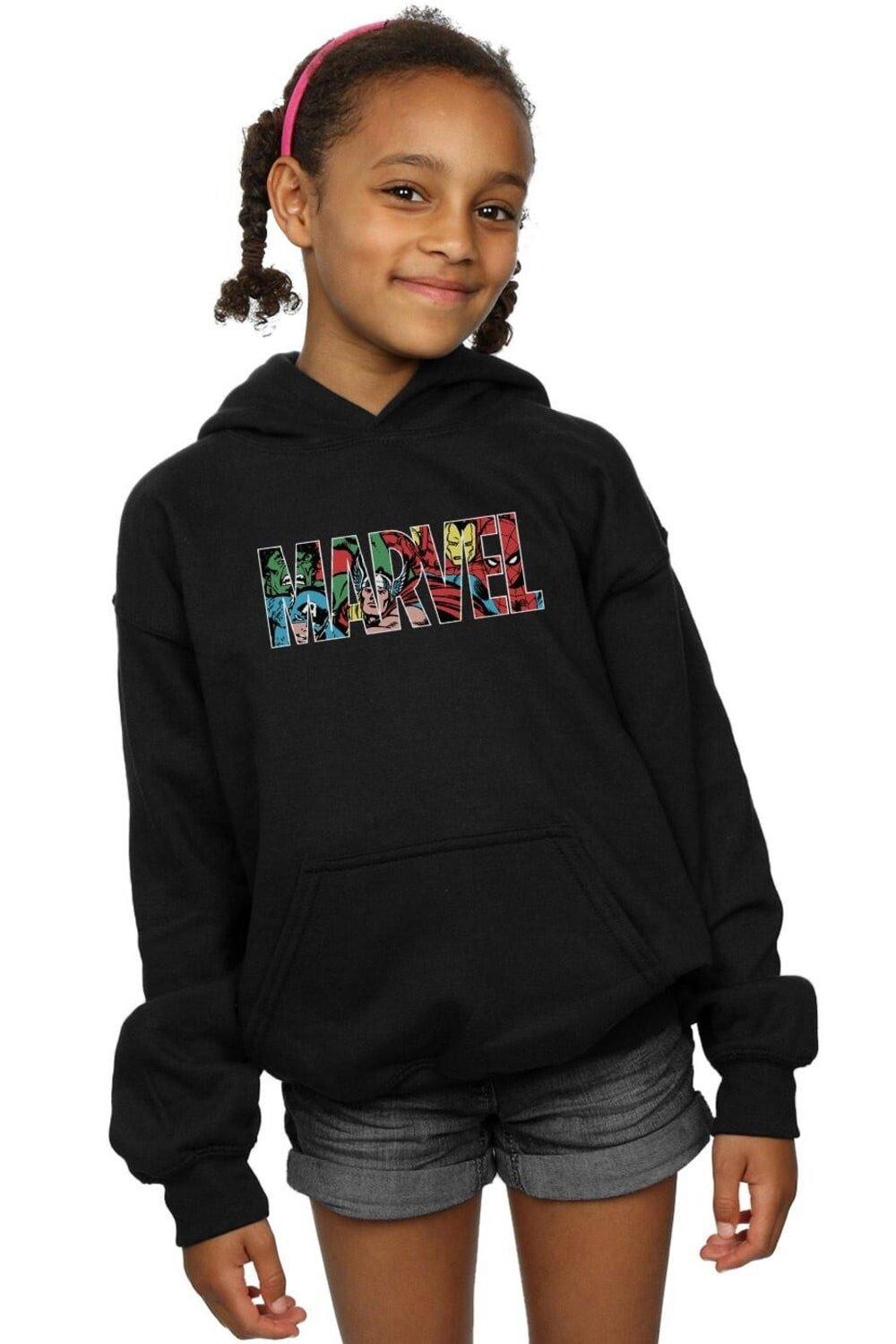 Толстовка с логотипом и наполнением Marvel Comics, черный
Толстовка с логотипом и наполнением Marvel Comics, черный