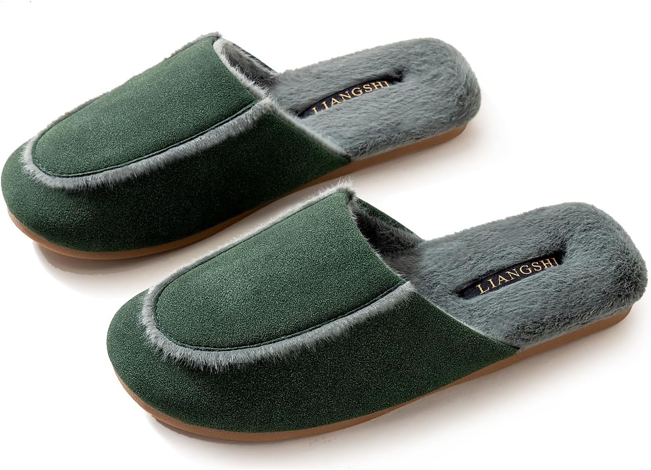 Замшевые мюли с меховой подкладкой для женщин и мужчин, закрытые тапочки, элегантная домашняя обувь, сандалии Yafirgeer, темно-зеленый
Замшевые мюли с меховой подкладкой для женщин и мужчин, закрытые тапочки, элегантная домашняя обувь, сандалии Yafirgeer, темно-зеленый