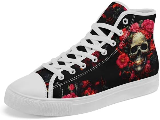Высокие кеды AWSOLE с черепом из холщовой ткани для мужчин и женщин, шнуровка, модная унисекс, с рисунком пламени, повседневные плоские туфли, черные и белые
Высокие кеды AWSOLE с черепом из холщовой ткани для мужчин и женщин, шнуровка, модная унисекс, с рисунком пламени, повседневные плоские туфли, черные и белые