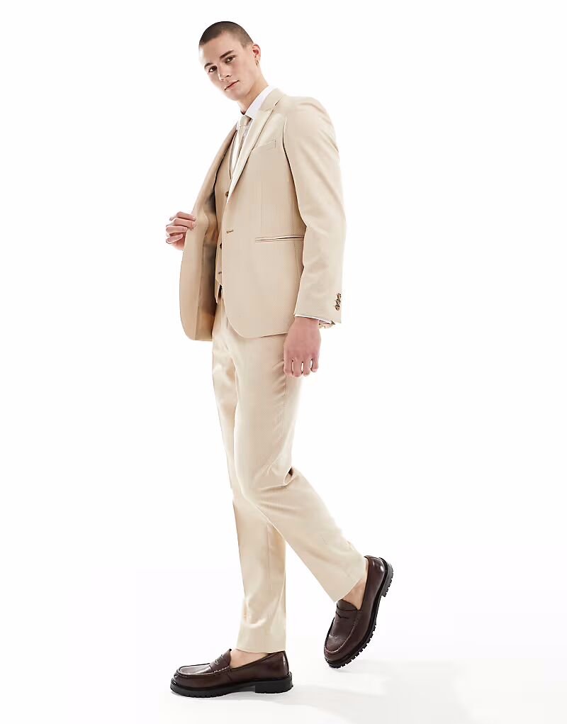 Свадебные брюки узкого кроя ASOS DESIGN из микротекстуры верблюжьего цвета
Свадебные брюки узкого кроя ASOS DESIGN из микротекстуры верблюжьего цвета