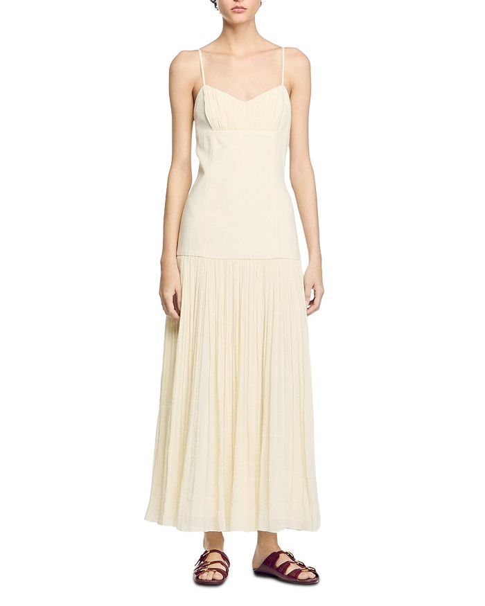 Плиссированное макси-платье Sandro, слоновая кость/кремовый
Плиссированное макси-платье Sandro, слоновая кость/кремовый