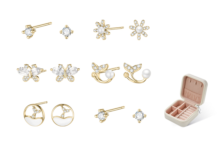 DAISY BEAUTY Серьги-гвоздики из стерлингового серебра 925 пробы S925
DAISY BEAUTY Серьги-гвоздики из стерлингового серебра 925 пробы S925