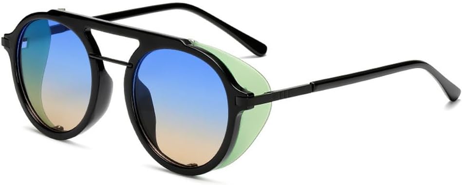 Солнцезащитные очки в стиле стимпанк для мужчин и женщин, модные круглые солнцезащитные очки-щитки для женщин, винтажные панк-очки с защитой от УФ-излучения UV400 TKKTLLT, C4 Black-blue Yellow
Солнцезащитные очки в стиле стимпанк для мужчин и женщин, модные круглые солнцезащитные очки-щитки для женщин, винтажные панк-очки с защитой от УФ-излучения UV400 TKKTLLT, C4 Black-blue Yellow