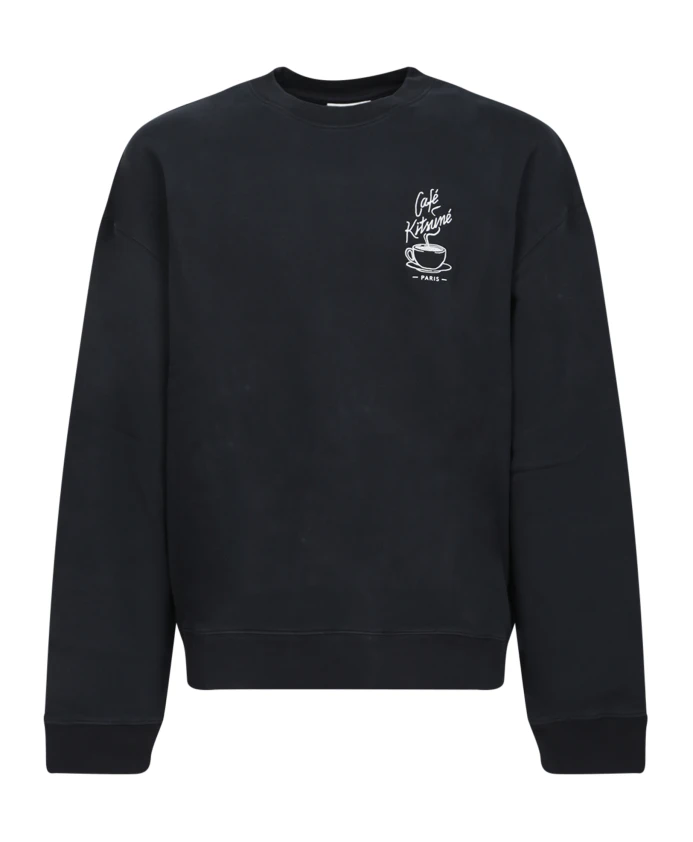 Черная толстовка с изображением лисы из кафе Maison Kitsunã, черный
Черная толстовка с изображением лисы из кафе Maison Kitsunã, черный