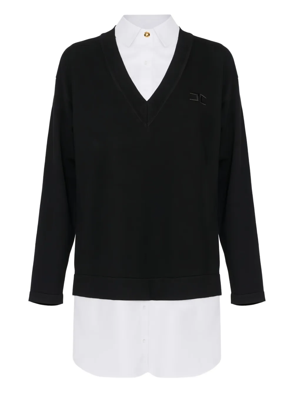 Свитер-платье с эффектом многослойности Elisabetta Franchi, черный
Свитер-платье с эффектом многослойности Elisabetta Franchi, черный