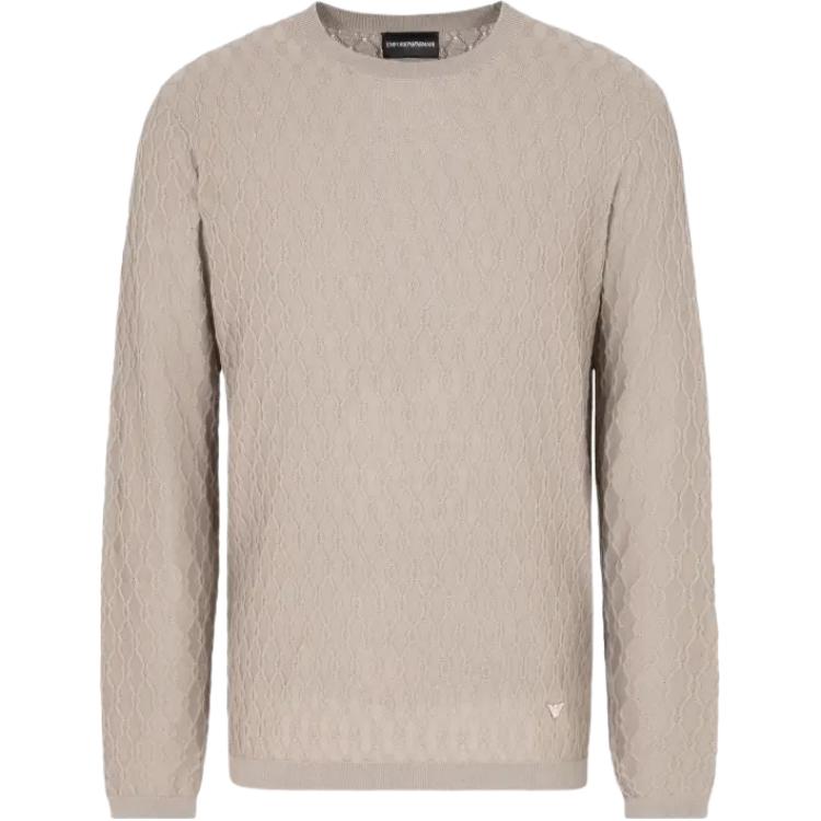 Свитер из натуральной шерсти с рельефным жаккардовым узором Emporio Armani, хаки
Свитер из натуральной шерсти с рельефным жаккардовым узором Emporio Armani, хаки