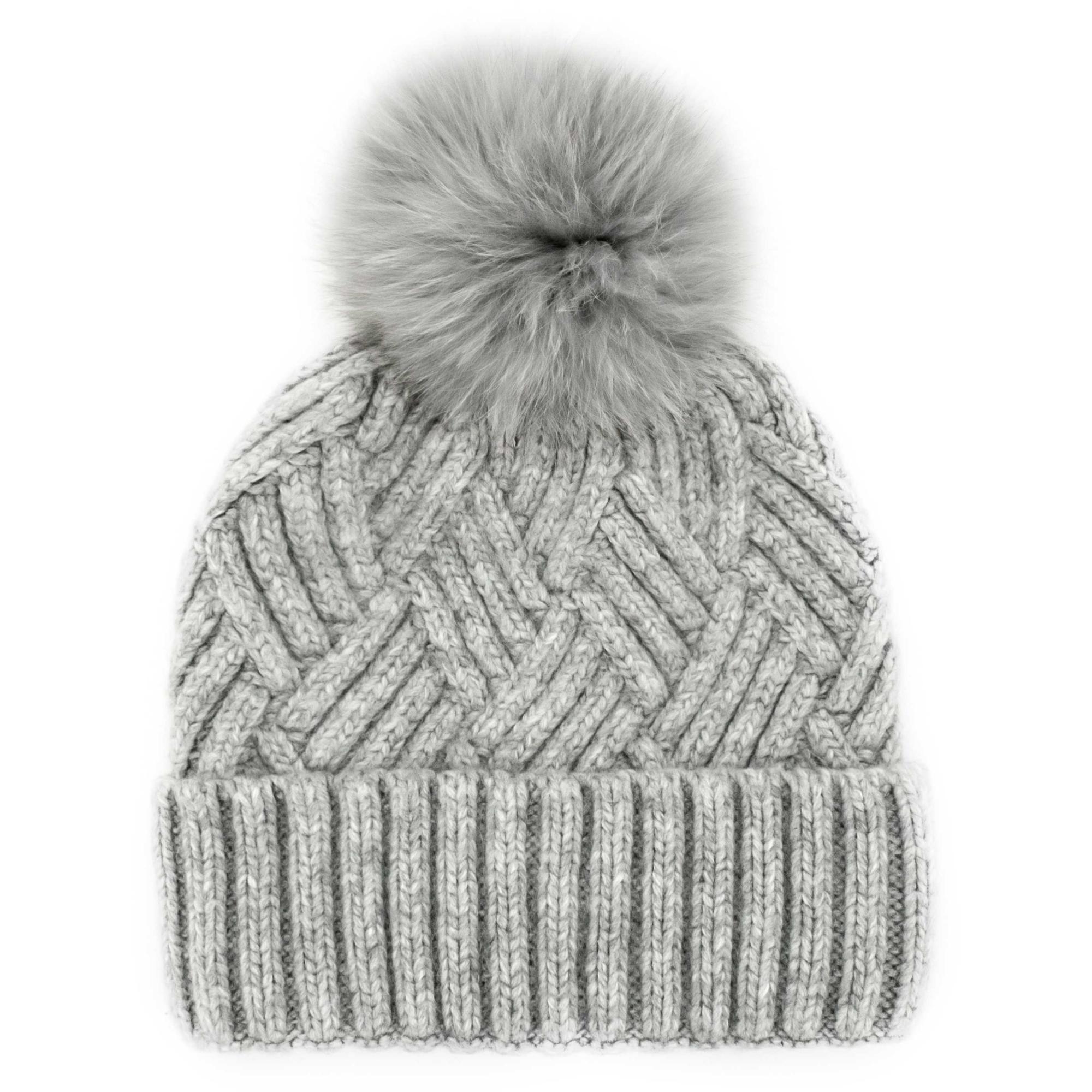 Женская вязаная шапка-бини с помпоном из лисьего меха Mitchie's Matchings, Light Grey
Женская вязаная шапка-бини с помпоном из лисьего меха Mitchie's Matchings, Light Grey