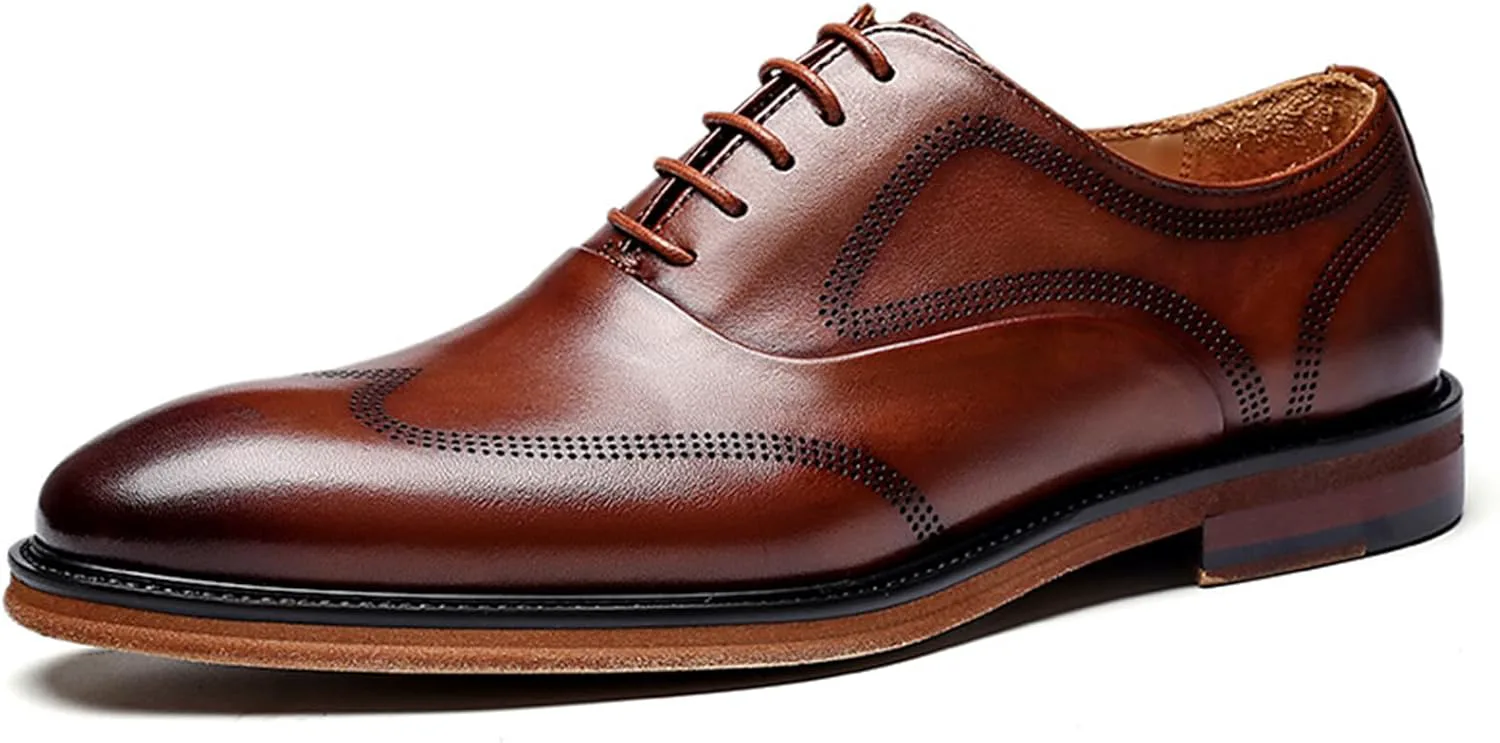 Мужские оксфорды на шнуровке, броги из натуральной кожи, формальные туфли для смокинга, свадеб и работы HLASMSPE, коричневый
Мужские оксфорды на шнуровке, броги из натуральной кожи, формальные туфли для смокинга, свадеб и работы HLASMSPE, коричневый