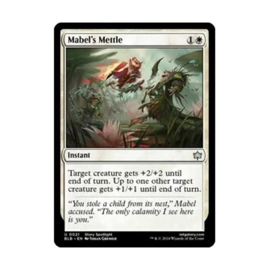 CCG Храбрость Мэйбл (U), MTG - Bloomburrow
CCG Храбрость Мэйбл (U), MTG - Bloomburrow