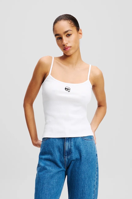 Хлопковый топ IKON Karl Lagerfeld, белый
Хлопковый топ IKON Karl Lagerfeld, белый