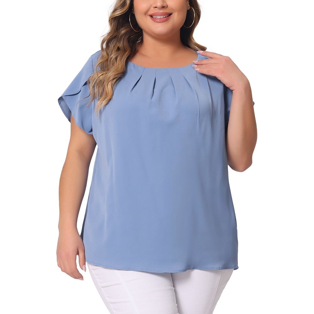 Женский, большие размеры, однотонный, рабочий, плиссированный, круглый вырез, базовый топ с рукавами-тюльпанами Agnes Orinda, синий
Женский, большие размеры, однотонный, рабочий, плиссированный, круглый вырез, базовый топ с рукавами-тюльпанами Agnes Orinda, синий