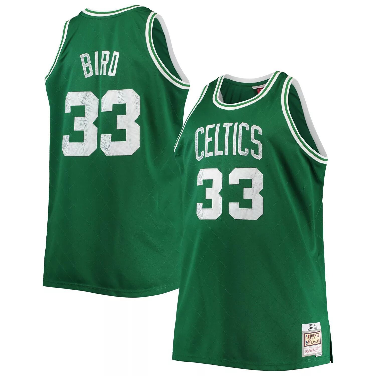 Мужская майка Mitchell & Ness Larry Bird Kelly Green Boston Celtics Big & Tall 1985-86 годов НБА с бриллиантами и 75-летием Diamond Swingman
Мужская майка Mitchell & Ness Larry Bird Kelly Green Boston Celtics Big & Tall 1985-86 годов НБА с бриллиантами и 75-летием Diamond Swingman
