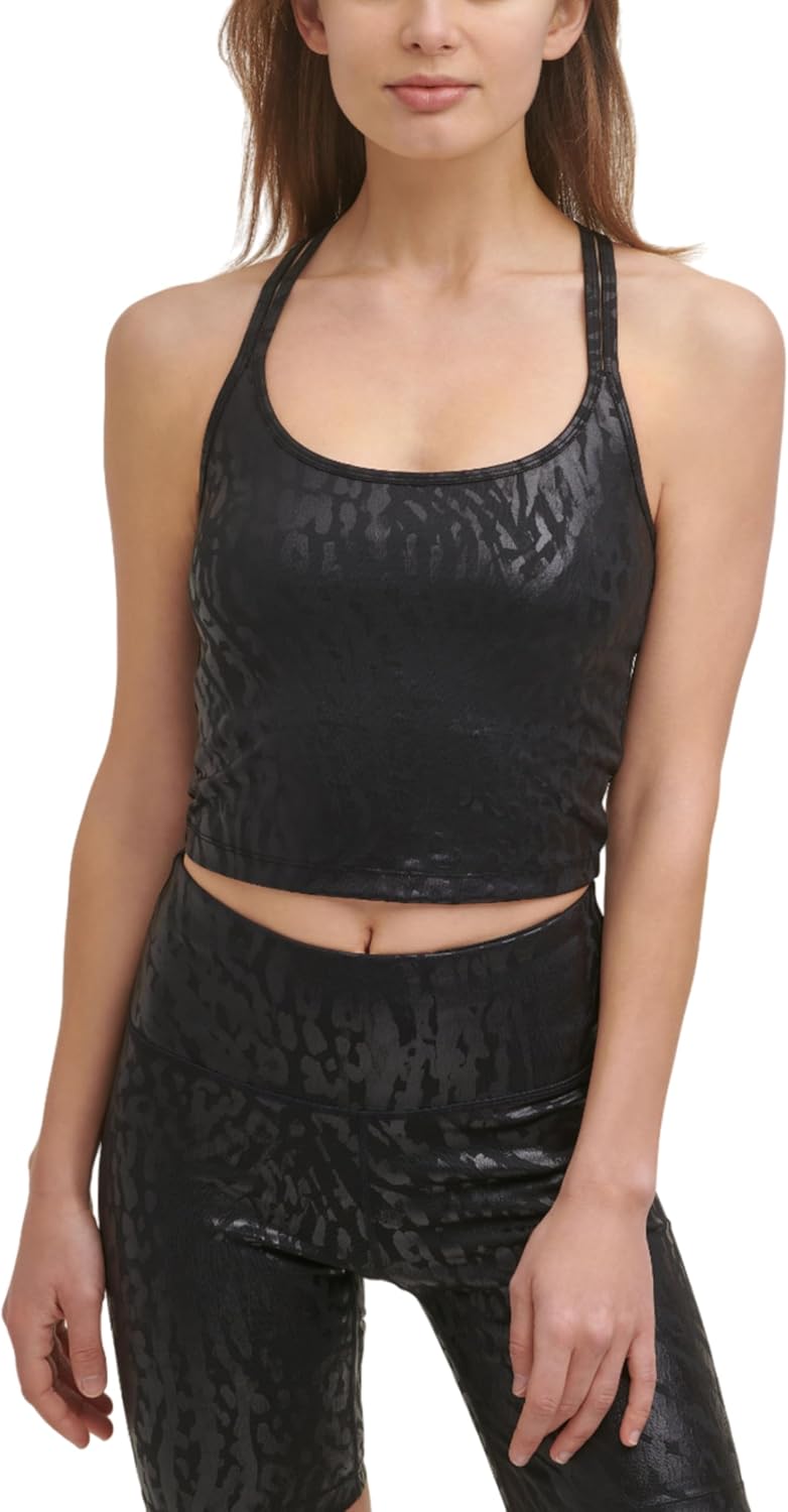Женский укороченный топ Calvin Klein Performance с фольгированным принтом, бретельками на спине и встроенным бюстгальтером, Animal Transform Black
Женский укороченный топ Calvin Klein Performance с фольгированным принтом, бретельками на спине и встроенным бюстгальтером, Animal Transform Black