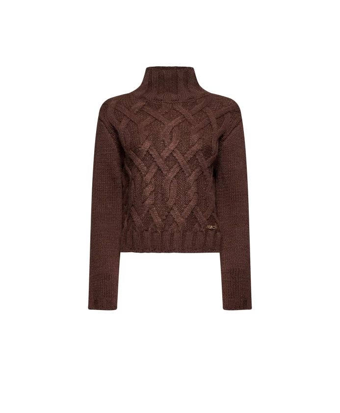 Свитер с плетеной отделкой Silvian Heach, коричневый
Свитер с плетеной отделкой Silvian Heach, коричневый