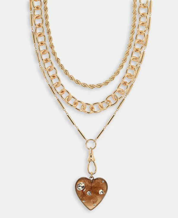 Многослойное ожерелье с подвеской в форме сердца паве, 15 дюймов + удлинитель 3 дюйма, эксклюзивно в Macy's On 34Th, bronze
Многослойное ожерелье с подвеской в форме сердца паве, 15 дюймов + удлинитель 3 дюйма, эксклюзивно в Macy's On 34Th, bronze