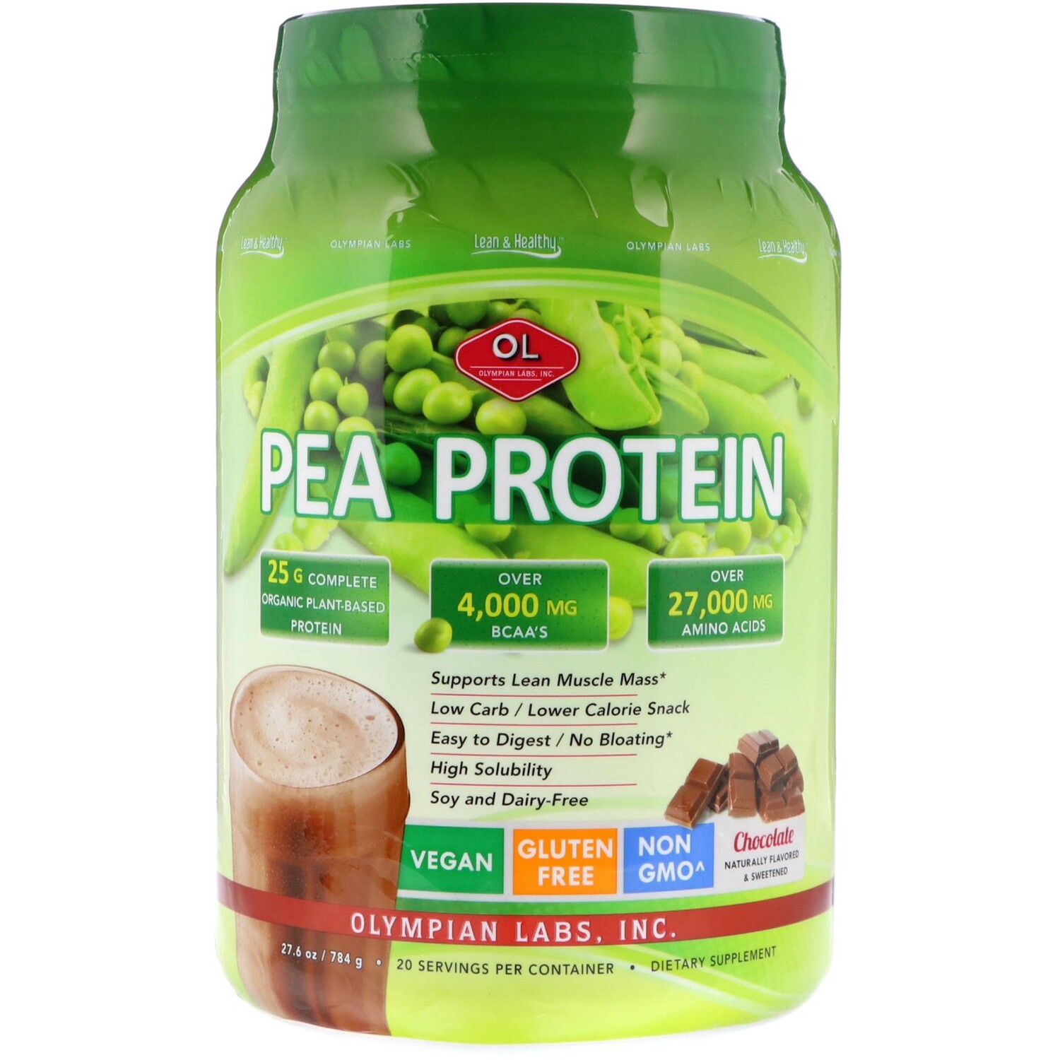 Olympian Labs Lean & Healthy Pea Protein Chocolate 27.6 oz (784 g)
Olympian Labs Lean & Healthy Pea Protein Chocolate 27.6 oz (784 g)