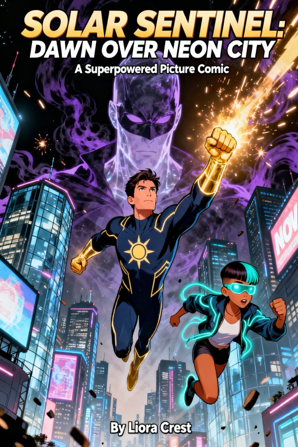 Solar Sentinel: Dawn Over Neon City: A Superpowered Picture Comic (Independently published)
Solar Sentinel: Dawn Over Neon City: A Superpowered Picture Comic (Independently published)