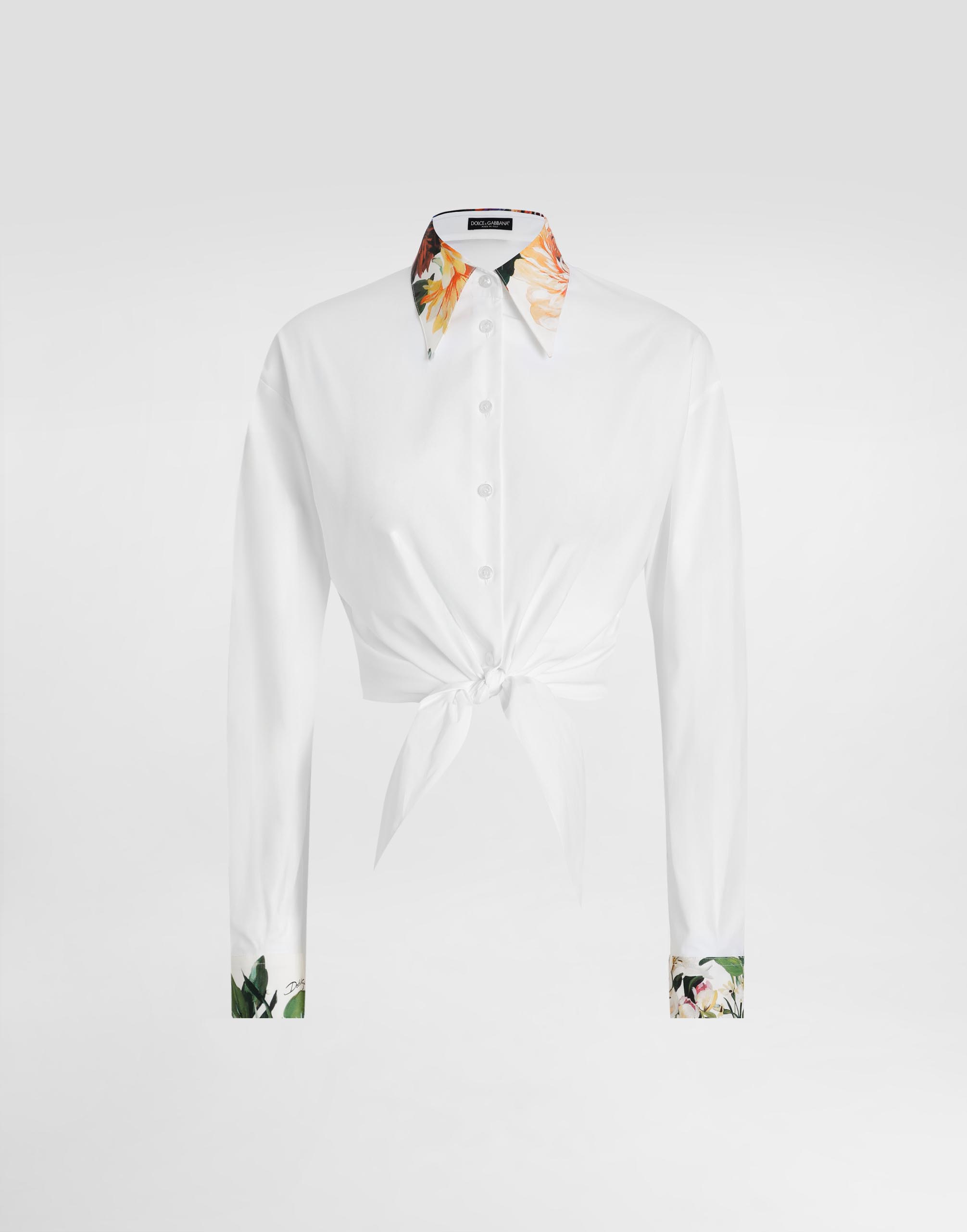 Рубашка из поплина с принтом "букет" Dolce & Gabbana, белый
Рубашка из поплина с принтом "букет" Dolce & Gabbana, белый