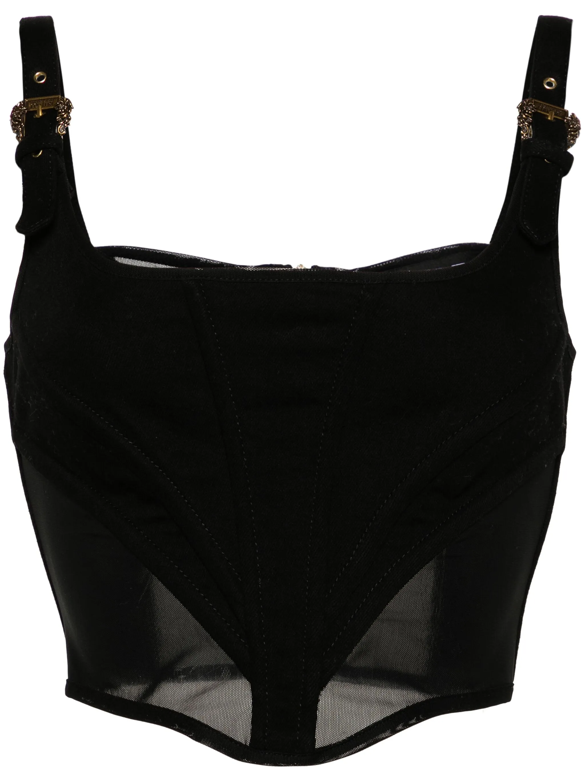 Топ-корсет с пряжками Versace Jeans Couture, черный
Топ-корсет с пряжками Versace Jeans Couture, черный