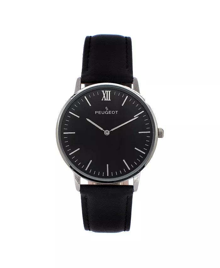 Мужские часы с черным циферблатом 40 мм, серебристый сверхтонкий корпус, кожаный ремешок Peugeot
Мужские часы с черным циферблатом 40 мм, серебристый сверхтонкий корпус, кожаный ремешок Peugeot