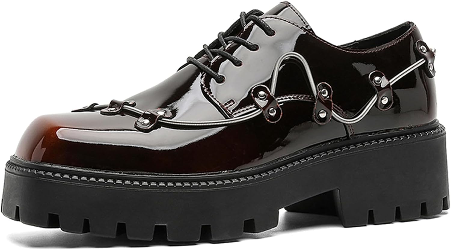 Мужские готические оксфорды на платформе с металлическим декором Bangteuo, коричневый
Мужские готические оксфорды на платформе с металлическим декором Bangteuo, коричневый