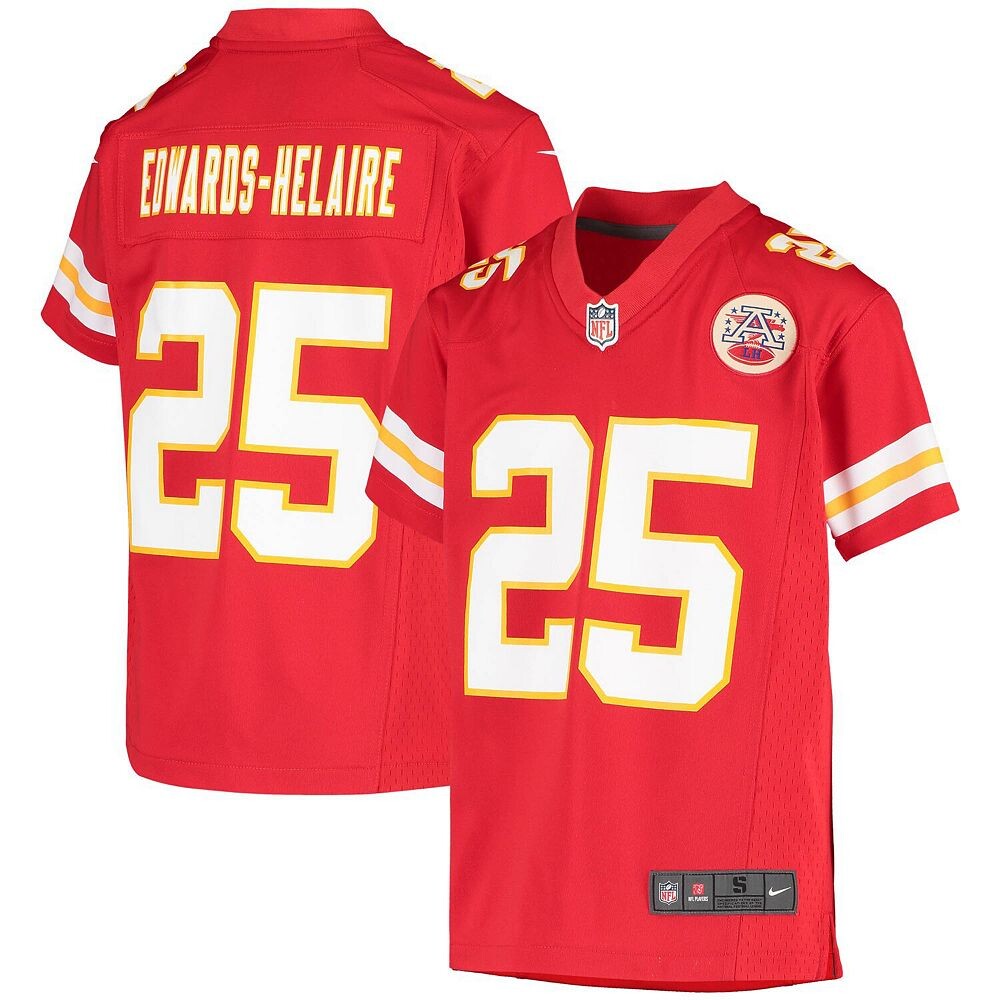 Молодежная игровая майка Nike Clyde Edwards-Helaire Red Kansas City Chiefs, цвет Chf Red
Молодежная игровая майка Nike Clyde Edwards-Helaire Red Kansas City Chiefs, цвет Chf Red