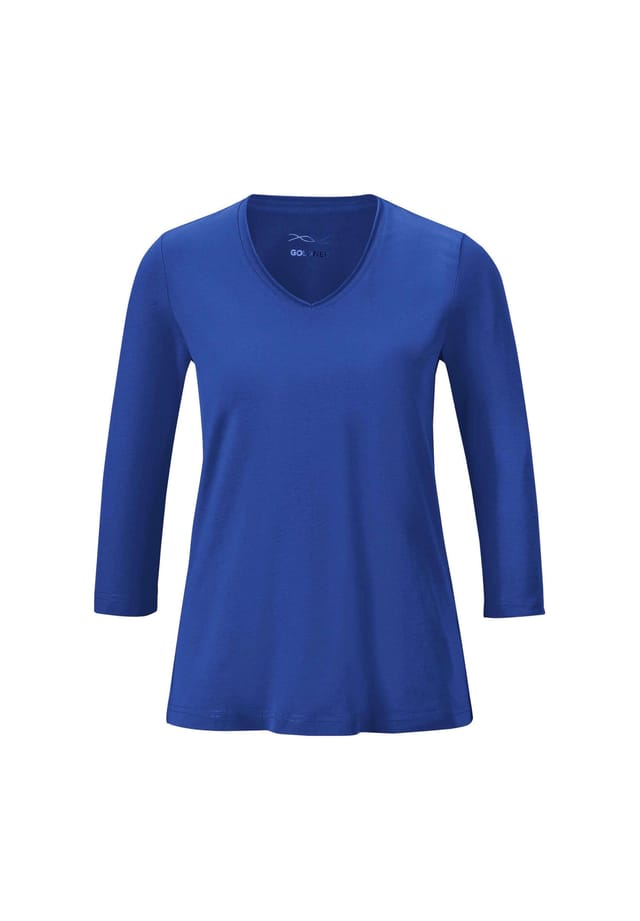 Короткий размер: рубашка с V-образным вырезом Goldner, синий
Короткий размер: рубашка с V-образным вырезом Goldner, синий