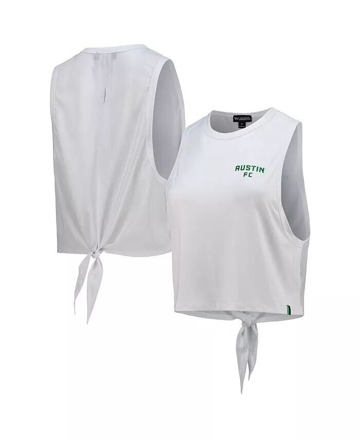 Женская белая майка Austin FC с закручивающейся спинкой The Wild Collective
Женская белая майка Austin FC с закручивающейся спинкой The Wild Collective