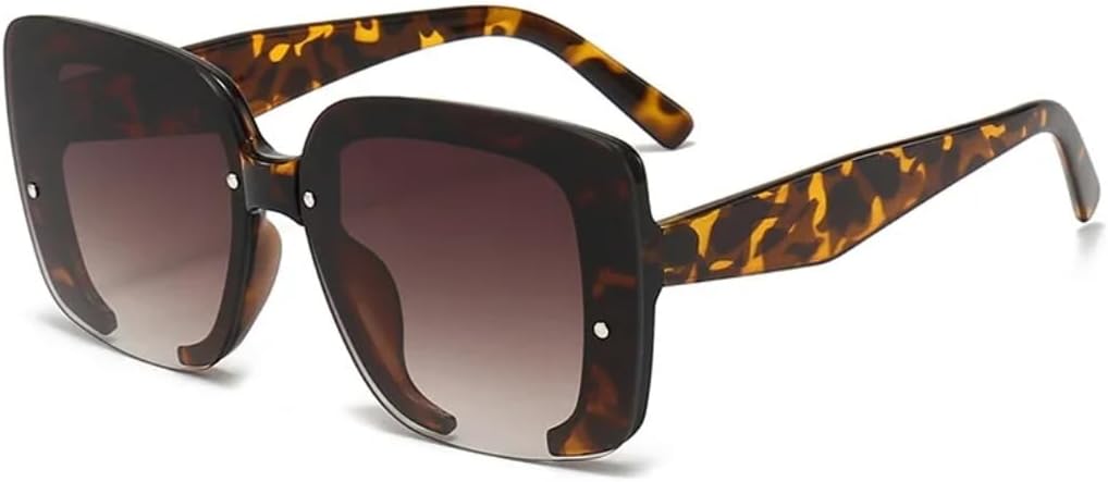 Женские солнцезащитные очки без оправы квадратной формы в винтажном стиле, мужские большие солнцезащитные очки класса люкс с защитой от УФ-излучения UV400 UATXTAU, Leopard
Женские солнцезащитные очки без оправы квадратной формы в винтажном стиле, мужские большие солнцезащитные очки класса люкс с защитой от УФ-излучения UV400 UATXTAU, Leopard