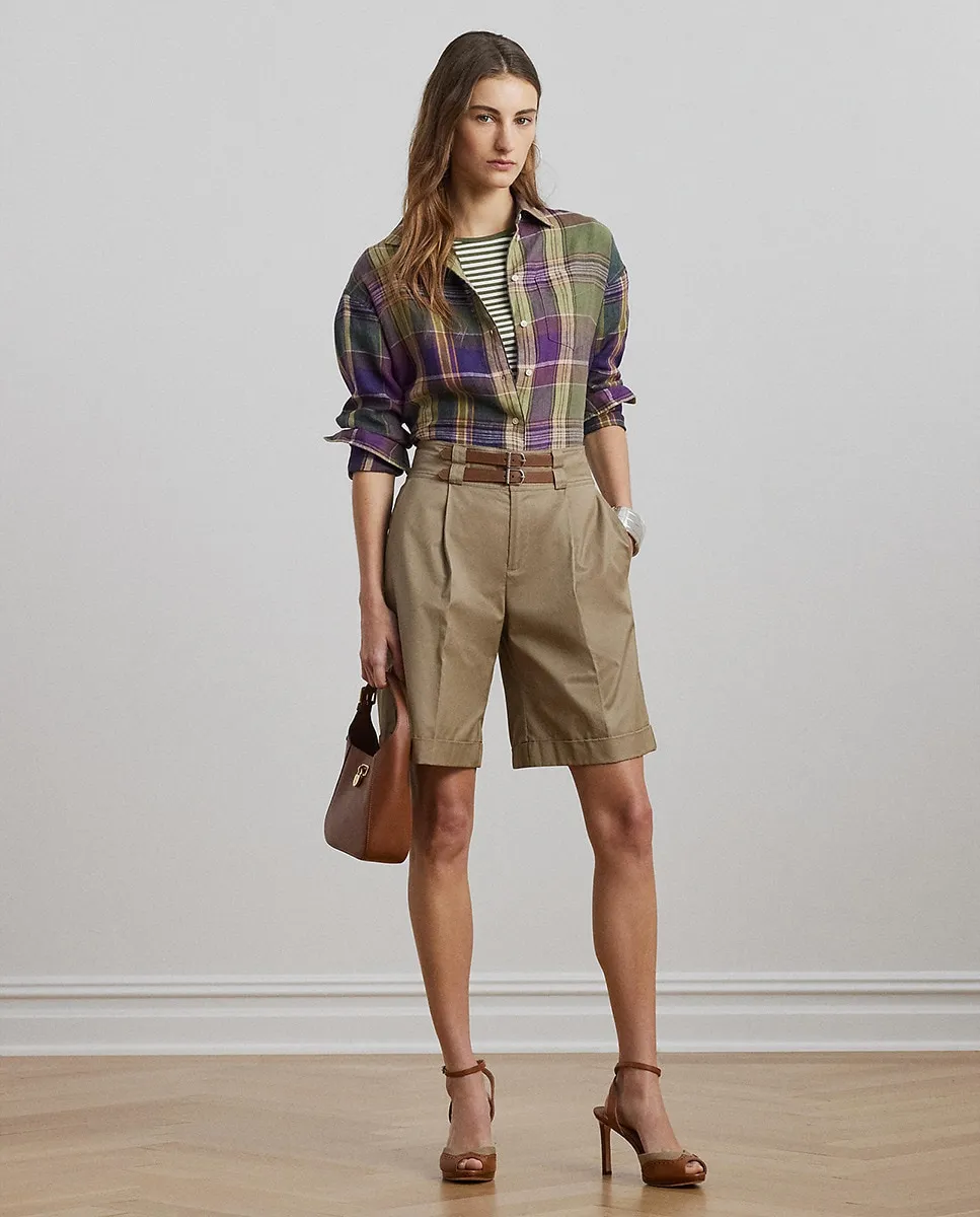 Женские шорты-бермуды с высокой талией и вытачками Lauren Ralph Lauren, светло-коричневый
Женские шорты-бермуды с высокой талией и вытачками Lauren Ralph Lauren, светло-коричневый